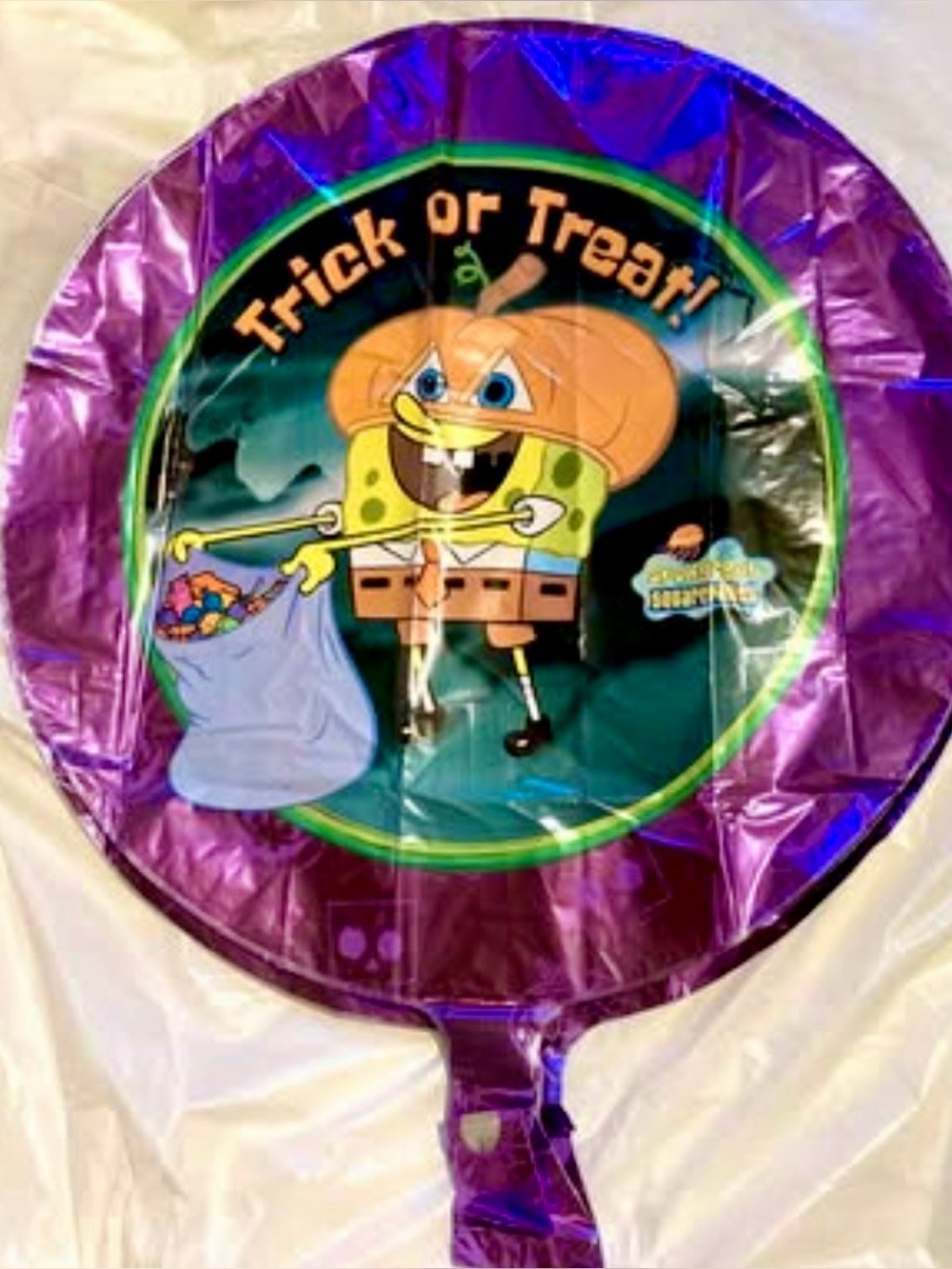 2003 SpongeBob SquarePants Double Sided “Happy Halloween” Mylar Balloons